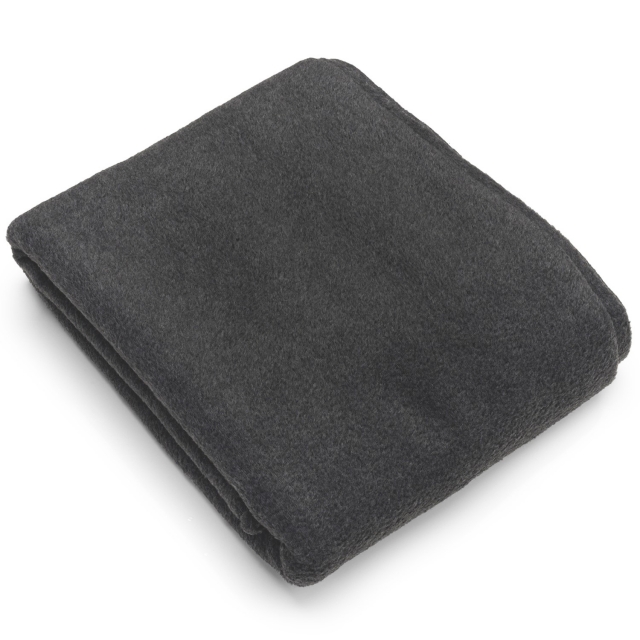 Charcoal Gray Solid Fleece Fabric